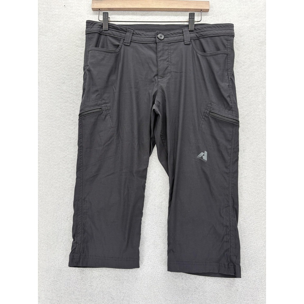 Eddie Bauer First Ascent Guide Pro Capri Pants Womens 12P Gray Hiking Stretch